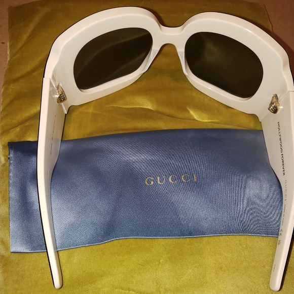 Gucci Hollywood Forever black  oversized wraparound Swarovski crystal Sunglasses main image 8